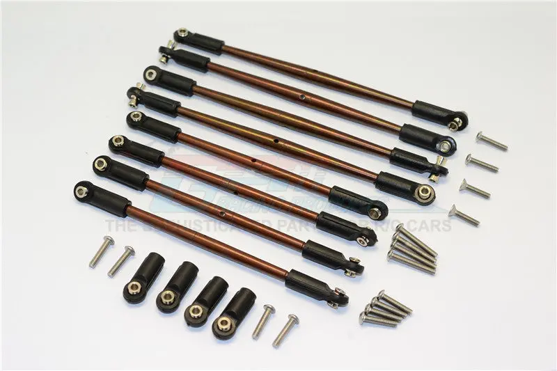 Traxxas E-Revo Brushless / Summit / Revo / Revo 3.3 Spring Steel Anti-Clockwise Thread Steering Tie Rod - 8Pcs Set Original Color 1