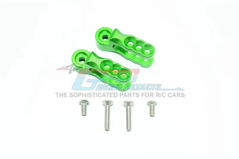 Traxxas E-Revo Vxl 2.0 / E-Revo Brushless Aluminum 23T Servo Horn - 2Pc Set Green 1