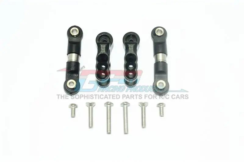 Traxxas E-Revo Vxl 2.0 / E-Revo Brushless Aluminum 23T Servo Horn With Stainless Steel Adjustable Tie Rods - 10Pc Set Black 1
