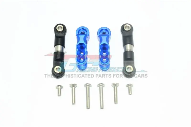 Traxxas E-Revo Vxl 2.0 / E-Revo Brushless Aluminum 23T Servo Horn With Stainless Steel Adjustable Tie Rods - 10Pc Set Blue 1