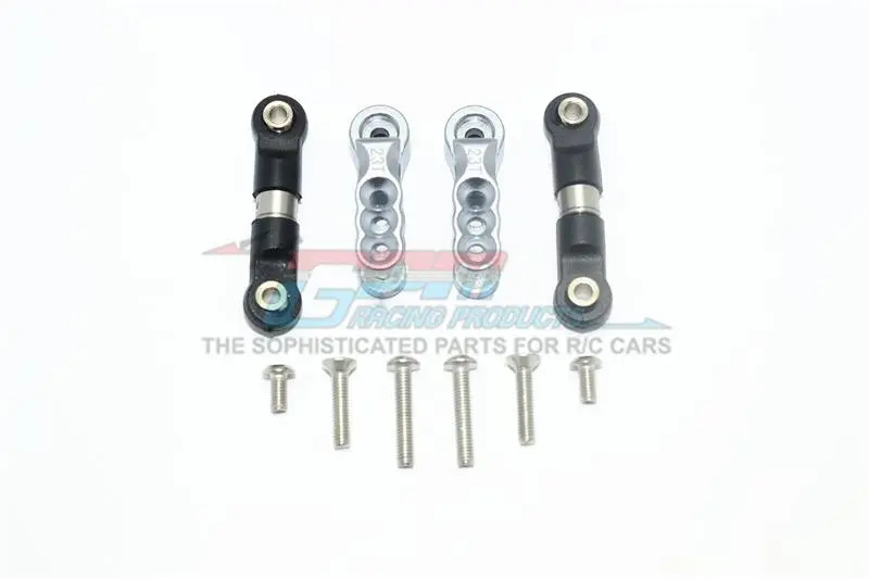 Traxxas E-Revo Vxl 2.0 / E-Revo Brushless Aluminum 23T Servo Horn With Stainless Steel Adjustable Tie Rods - 10Pc Set Gray Silver 1