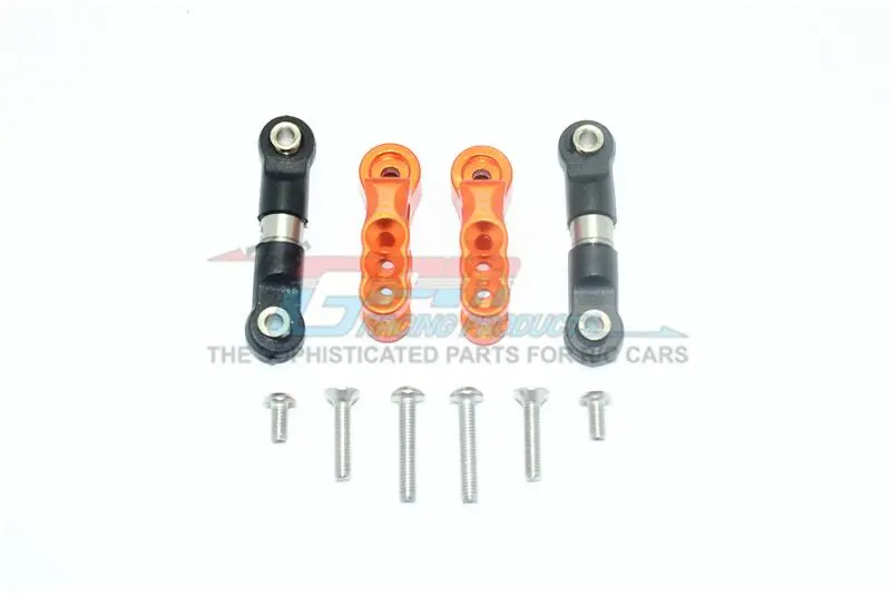 Traxxas E-Revo Vxl 2.0 / E-Revo Brushless Aluminum 23T Servo Horn With Stainless Steel Adjustable Tie Rods - 10Pc Set Orange 1
