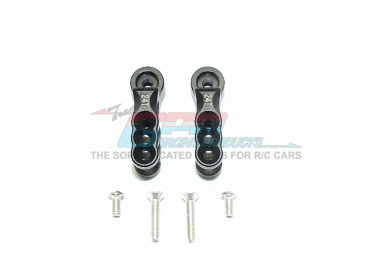 Traxxas E-Revo Vxl 2.0 / E-Revo Brushless Aluminum 24T Servo Horn - 1Pr Set Black 1