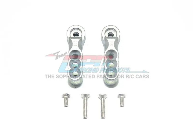 Traxxas E-Revo Vxl 2.0 / E-Revo Brushless Aluminum 24T Servo Horn - 1Pr Set Gray Silver 1
