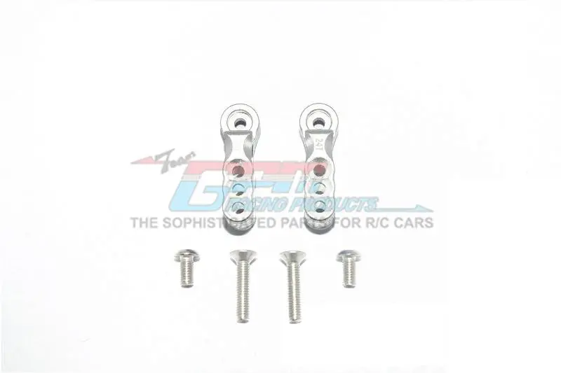 Traxxas E-Revo Vxl 2.0 / E-Revo Brushless Aluminum 24T Servo Horn - 1Pr Set Silver 1