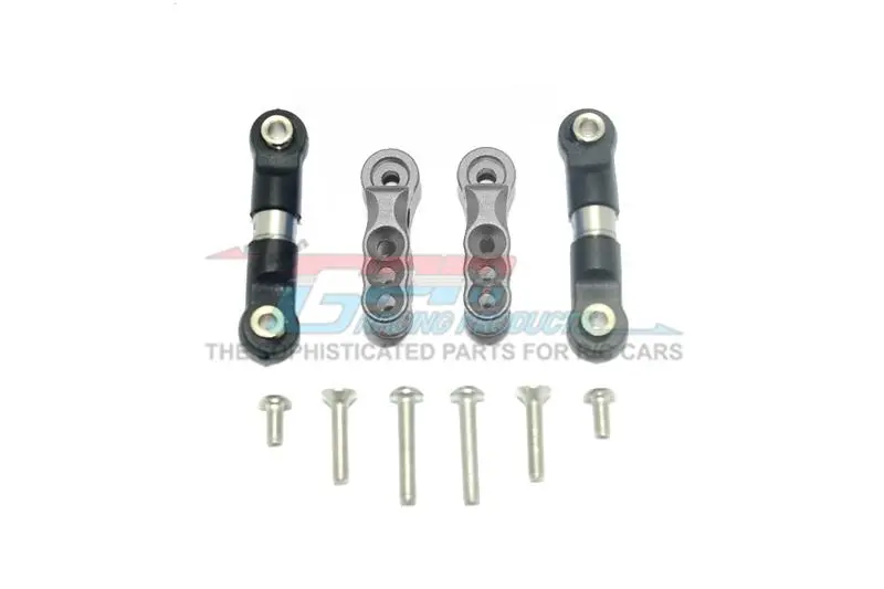 Traxxas E-Revo Vxl 2.0 / E-Revo Brushless Aluminum 24T Servo Horn With Stainless Steel Adjustable Tie Rods - 4Pc Set Gray Silver 1