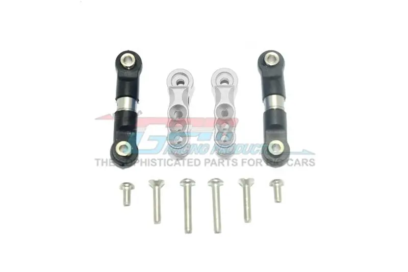Traxxas E-Revo Vxl 2.0 / E-Revo Brushless Aluminum 24T Servo Horn With Stainless Steel Adjustable Tie Rods - 4Pc Set Silver 1