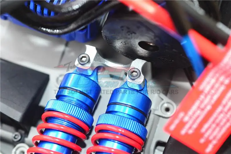 Traxxas E-Revo Vxl 2.0 / E-Revo Brushless Aluminum Rear Damper Mount - 1Pc Set Red 2