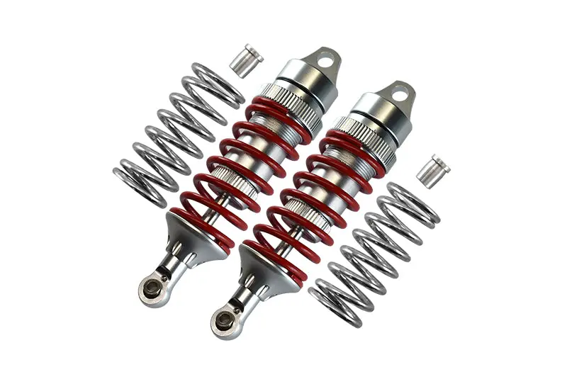 Traxxas E-Revo Vxl 2.0 / E-Revo Brushless / Revo Aluminum Front Or Rear Adjustable Shocks - 6Pc Set Gray Silver 1