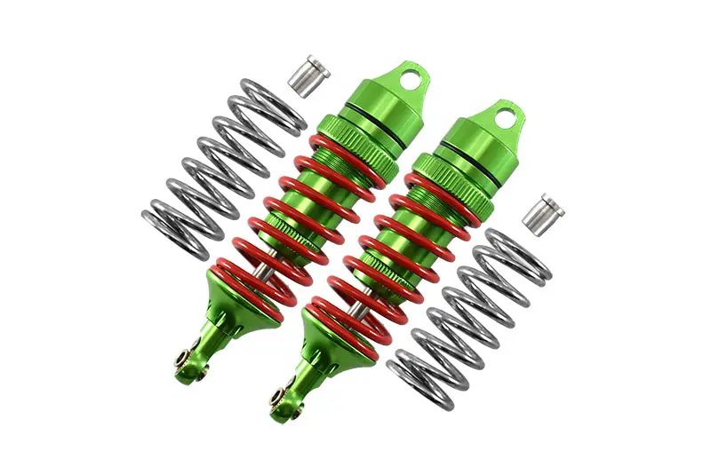 Traxxas E-Revo Vxl 2.0 / E-Revo Brushless / Revo Aluminum Front Or Rear Adjustable Shocks - 6Pc Set Green 1
