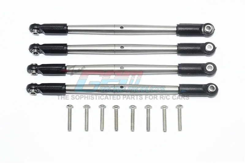 Traxxas E-Revo Vxl 2.0 / E-Revo Brushless Stainless Steel Front/Rear Supporting Tie Rod - 4Pc Set 1