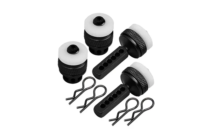 Traxxas Ford Gt 4-Tec 2.0 (83056-4) Aluminum Front & Rear Magnetic Body Mount - 4Pc Set Black 1