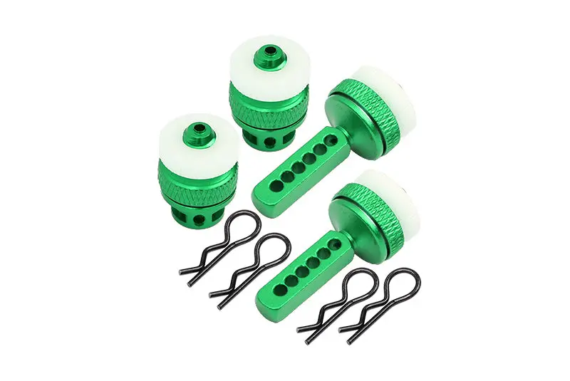 Traxxas Ford Gt 4-Tec 2.0 (83056-4) Aluminum Front & Rear Magnetic Body Mount - 4Pc Set Green 1