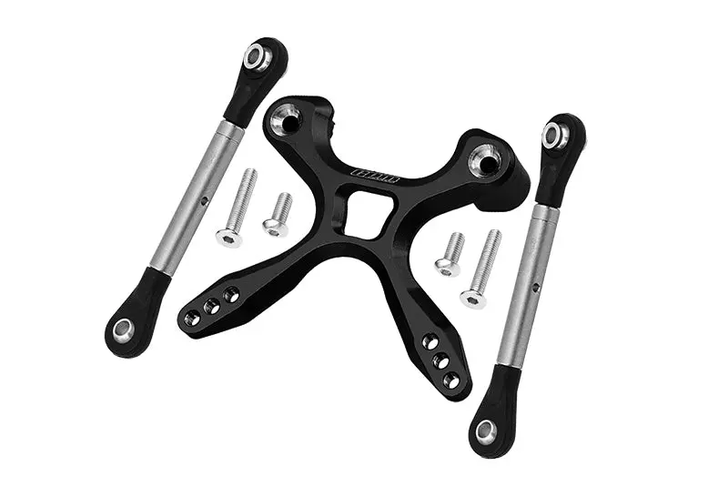 Traxxas Ford Gt 4-Tec 2.0 (83056-4) Titanium Rear Tie Rods With Stabilizer - 7Pc Set Black 1