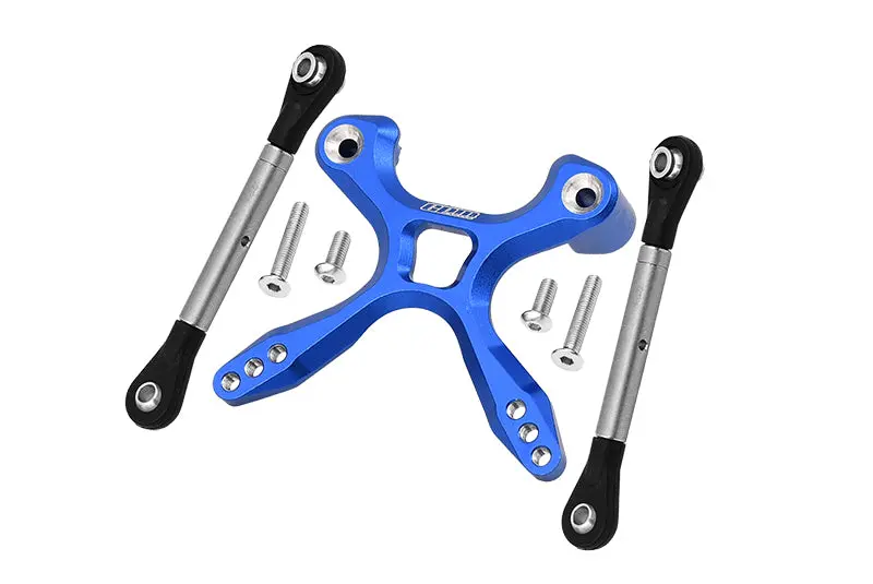 Traxxas Ford Gt 4-Tec 2.0 (83056-4) Titanium Rear Tie Rods With Stabilizer - 7Pc Set Blue 1