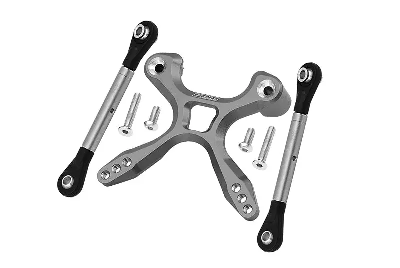 Traxxas Ford Gt 4-Tec 2.0 (83056-4) Titanium Rear Tie Rods With Stabilizer - 7Pc Set Gray Silver 1