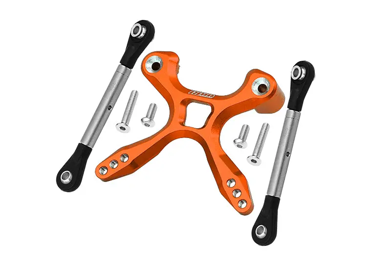 Traxxas Ford Gt 4-Tec 2.0 (83056-4) Titanium Rear Tie Rods With Stabilizer - 7Pc Set Orange 1