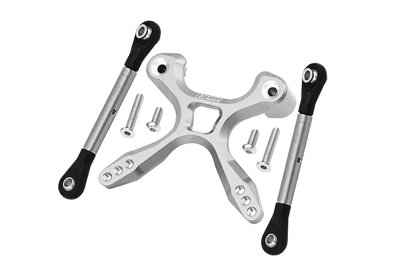 Traxxas Ford Gt 4-Tec 2.0 (83056-4) Titanium Rear Tie Rods With Stabilizer - 7Pc Set Silver 1