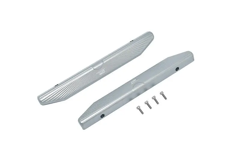 Traxxas Hoss 4X4 Vxl (90076-4) Aluminum Chassis Nerf Bars (Longer Version) - 6Pc Set Gray Silver 1