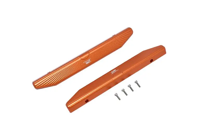 Traxxas Hoss 4X4 Vxl (90076-4) Aluminum Chassis Nerf Bars (Longer Version) - 6Pc Set Orange 1