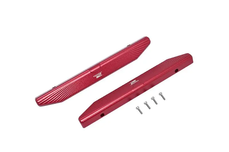 Traxxas Hoss 4X4 Vxl (90076-4) Aluminum Chassis Nerf Bars (Longer Version) - 6Pc Set Red 1