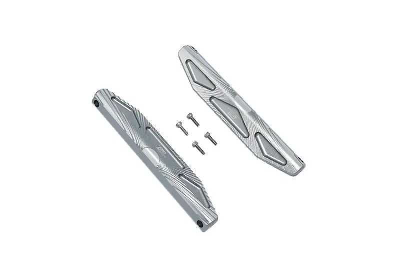 Traxxas Hoss 4X4 Vxl (90076-4) Aluminum Chassis Nerf Bars (Silver Inlay Version) - 2Pc Set Gray Silver 1