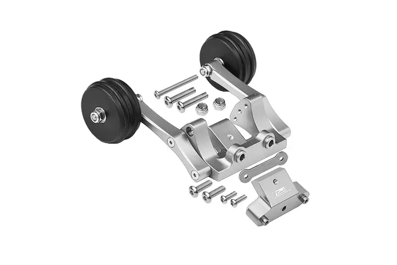 Traxxas Hoss 4X4 Vxl (90076-4) Aluminum Rear Adjustable Wheelie - 12Pc Set Silver 1