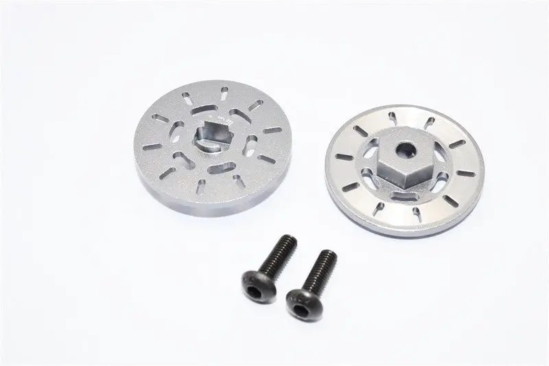 Traxxas Latrax Rally Aluminum Brake Disk Hex Adapter (+1Mm) - 2Pcs Set Gray Silver 1