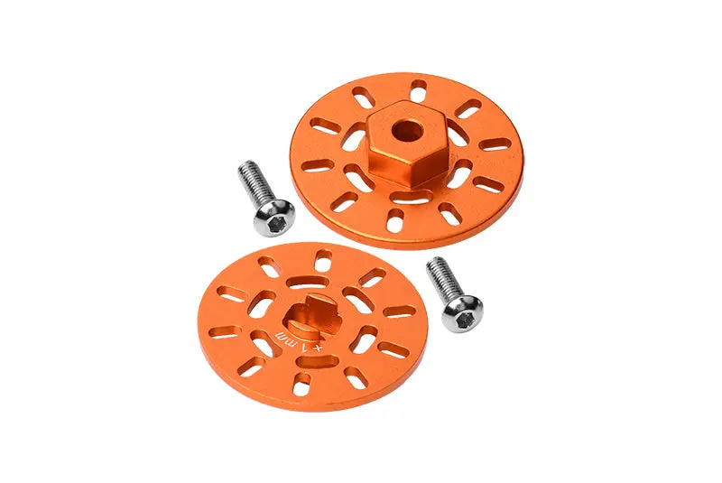 Traxxas Latrax Rally Aluminum Brake Disk Hex Adapter (+1Mm) - 2Pcs Set Orange 1