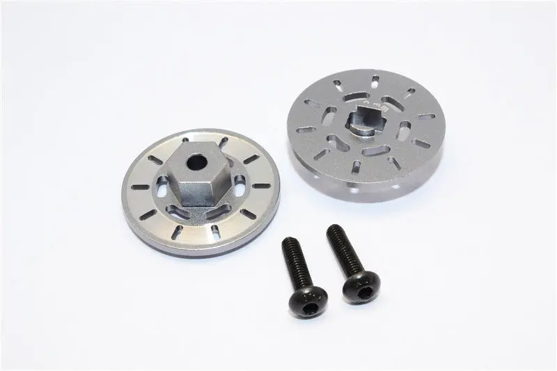 Traxxas Latrax Rally Aluminum Brake Disk Hex Adapter (+3Mm) - 2 Pcs Set Gray Silver 1