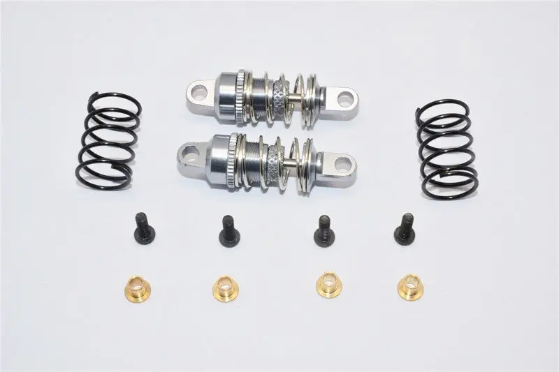 Traxxas Latrax Rally Aluminum Front Adjustable Damper (37Mm) - 1Pr Gray Silver 1