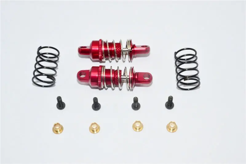 Traxxas Latrax Rally Aluminum Front Adjustable Damper (37Mm) - 1Pr Red 1