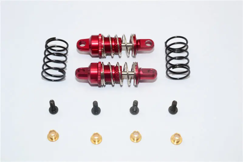 Traxxas Latrax Rally Aluminum Rear Adjustable Damper (34Mm) - 1Pr Red 1
