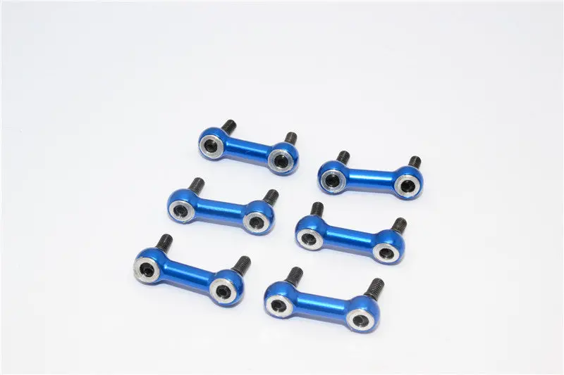 Traxxas Latrax Rally Aluminum Tie Rod (-0.5 Degree) - 6Pcs Set Blue 1