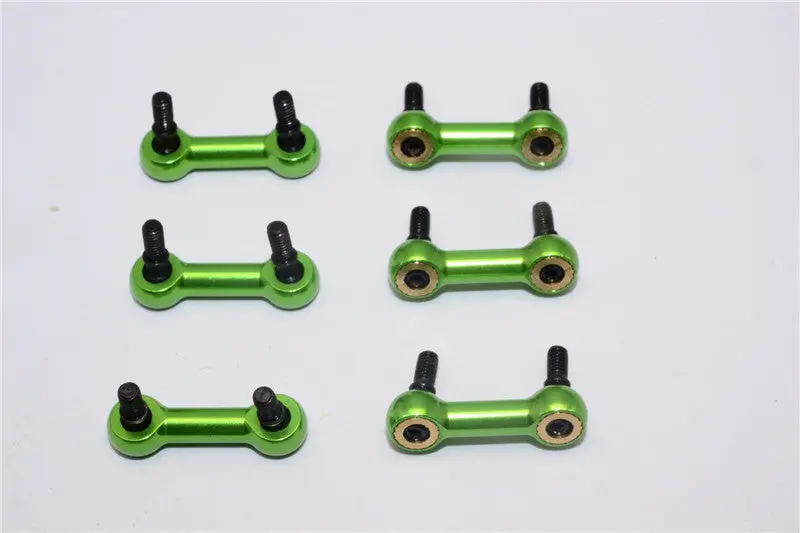 Traxxas Latrax Rally Aluminum Tie Rod (-0.5 Degree) - 6Pcs Set Green 1