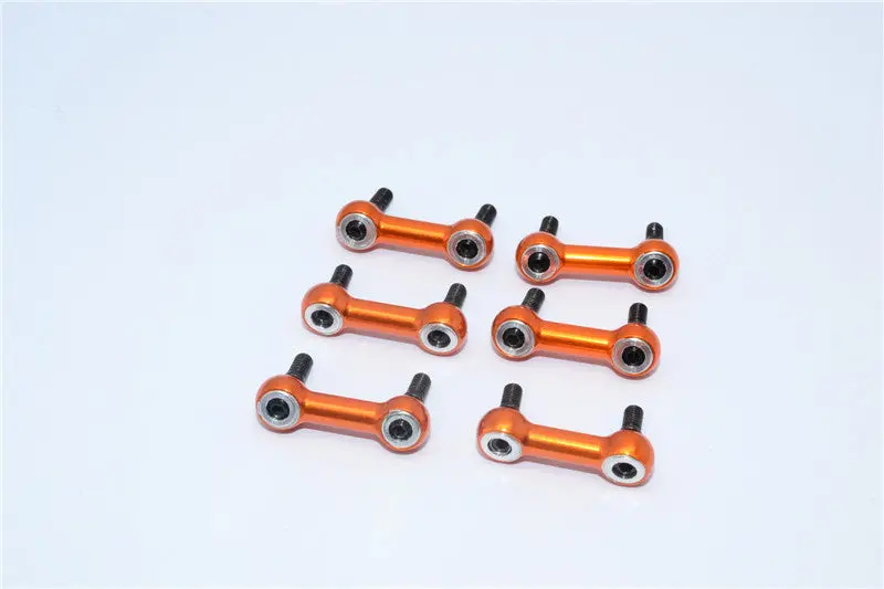 Traxxas Latrax Rally Aluminum Tie Rod (-0.5 Degree) - 6Pcs Set Orange 1