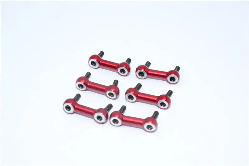 Traxxas Latrax Rally Aluminum Tie Rod (-0.5 Degree) - 6Pcs Set Red 1