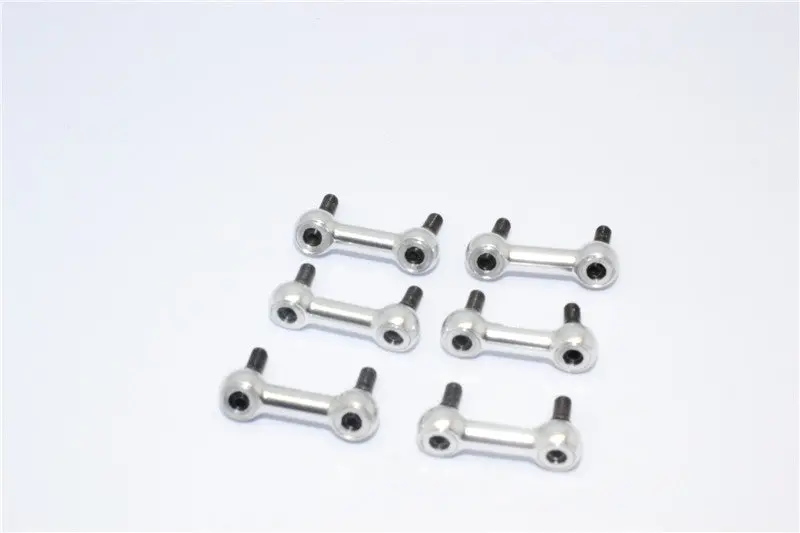 Traxxas Latrax Rally Aluminum Tie Rod (-0.5 Degree) - 6Pcs Set Silver 1