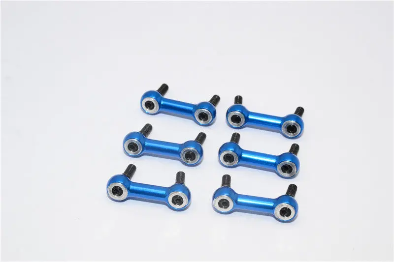 Traxxas Latrax Rally Aluminum Tie Rod (0 Degree) - 6Pcs Set Blue 1