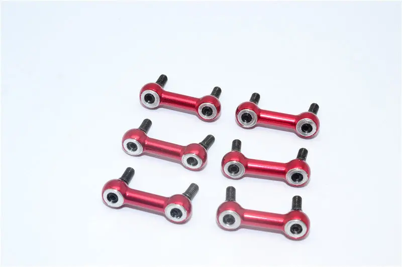 Traxxas Latrax Rally Aluminum Tie Rod (0 Degree) - 6Pcs Set Red 1