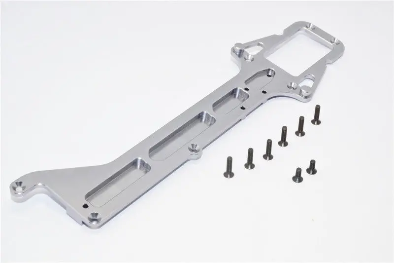 Traxxas Latrax Rally & Latrax Teton Aluminum Upper Chassis - 1 Pc Set Gray Silver 1