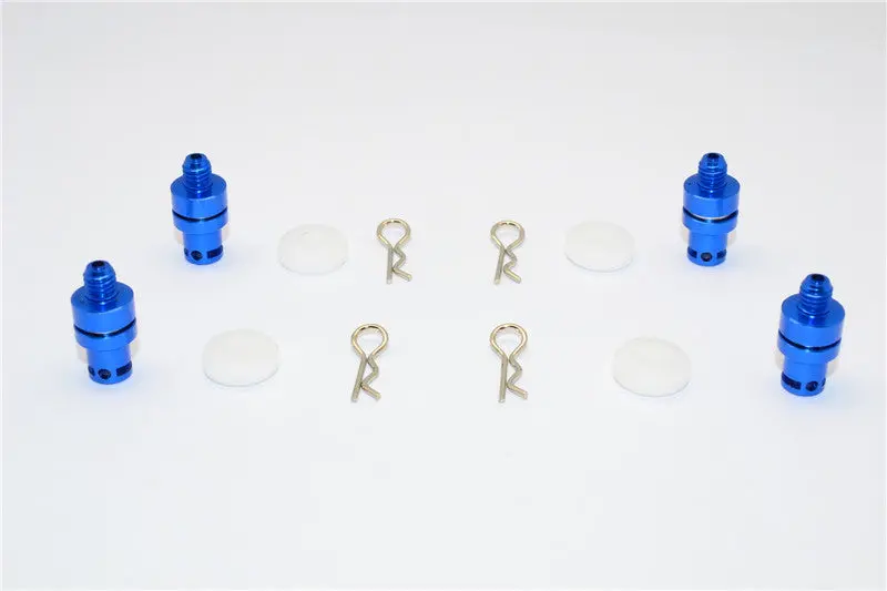 Traxxas Latrax Sst Aluminum Front & Rear Magnet Body Post - 1 Set Blue 1