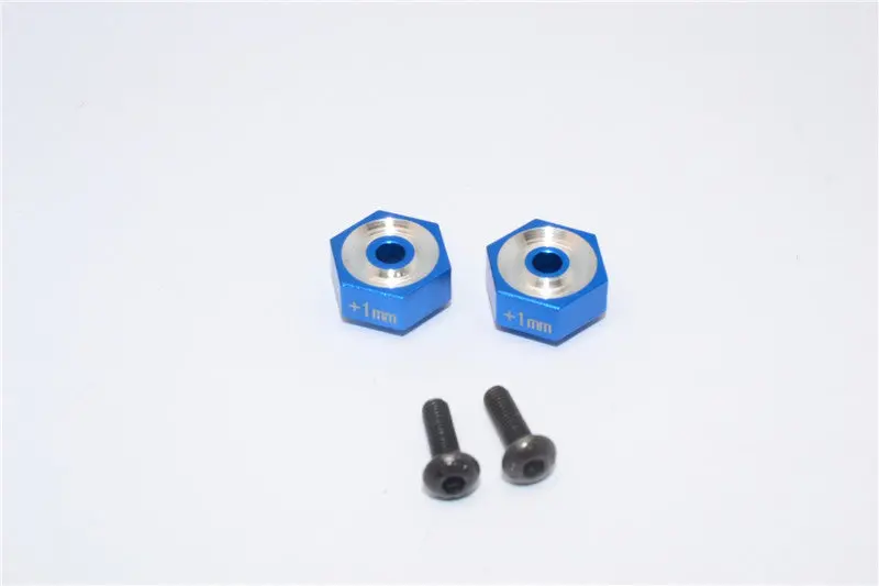Traxxas Latrax Sst Aluminum Hex Adapter (+1Mm) - 2Pcs Set Blue 1