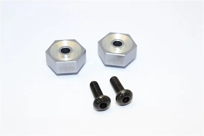 Traxxas Latrax Sst Aluminum Hex Adapter (+1Mm) - 2Pcs Set Gray Silver 1