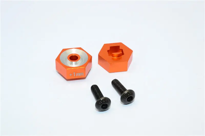 Traxxas Latrax Sst Aluminum Hex Adapter (+1Mm) - 2Pcs Set Orange 1
