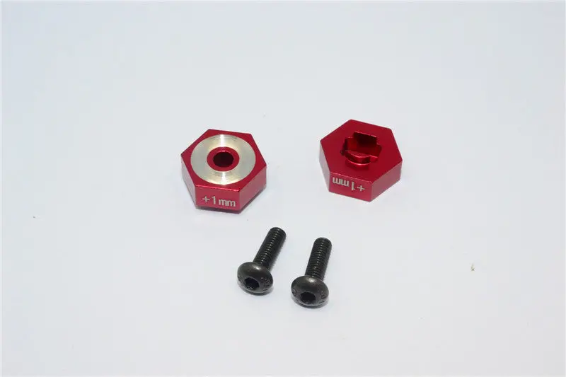 Traxxas Latrax Sst Aluminum Hex Adapter (+1Mm) - 2Pcs Set Red 1
