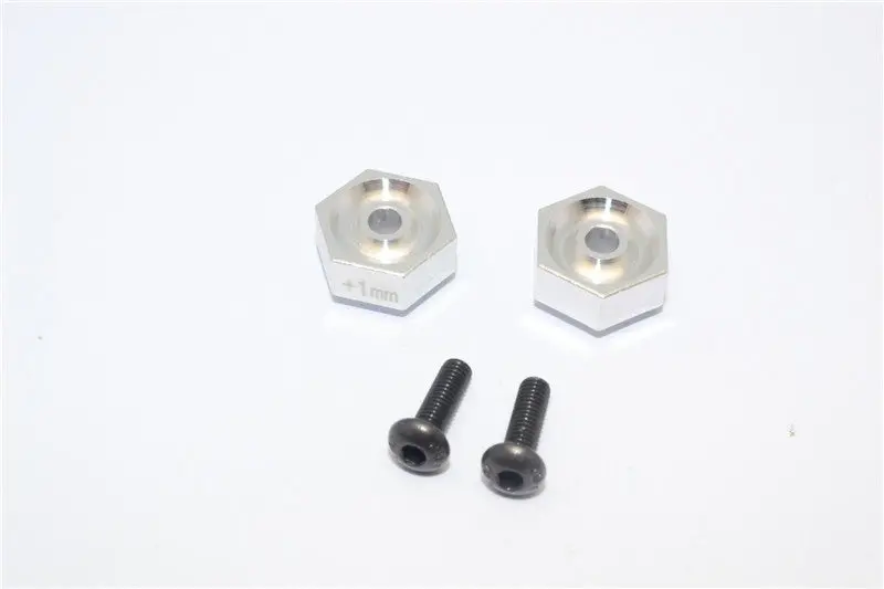 Traxxas Latrax Sst Aluminum Hex Adapter (+1Mm) - 2Pcs Set Silver 1