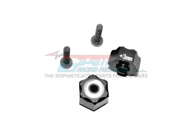 Traxxas Latrax Sst Aluminum Hex Adapter (+3Mm) - 2Pcs Set Black 1