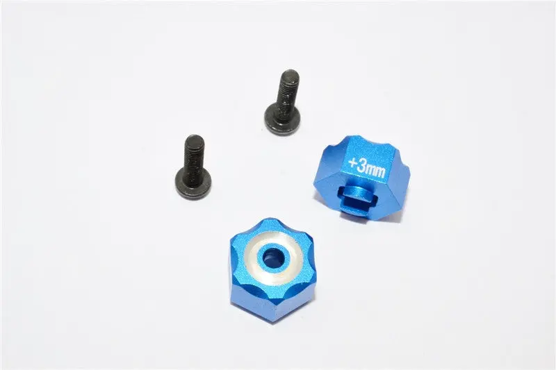 Traxxas Latrax Sst Aluminum Hex Adapter (+3Mm) - 2Pcs Set Blue 1