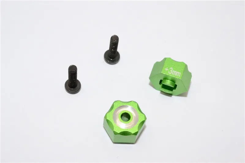 Traxxas Latrax Sst Aluminum Hex Adapter (+3Mm) - 2Pcs Set Green 1